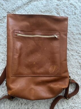 Portland Leather Laptop Leather Cognac Brown Leather Backpack